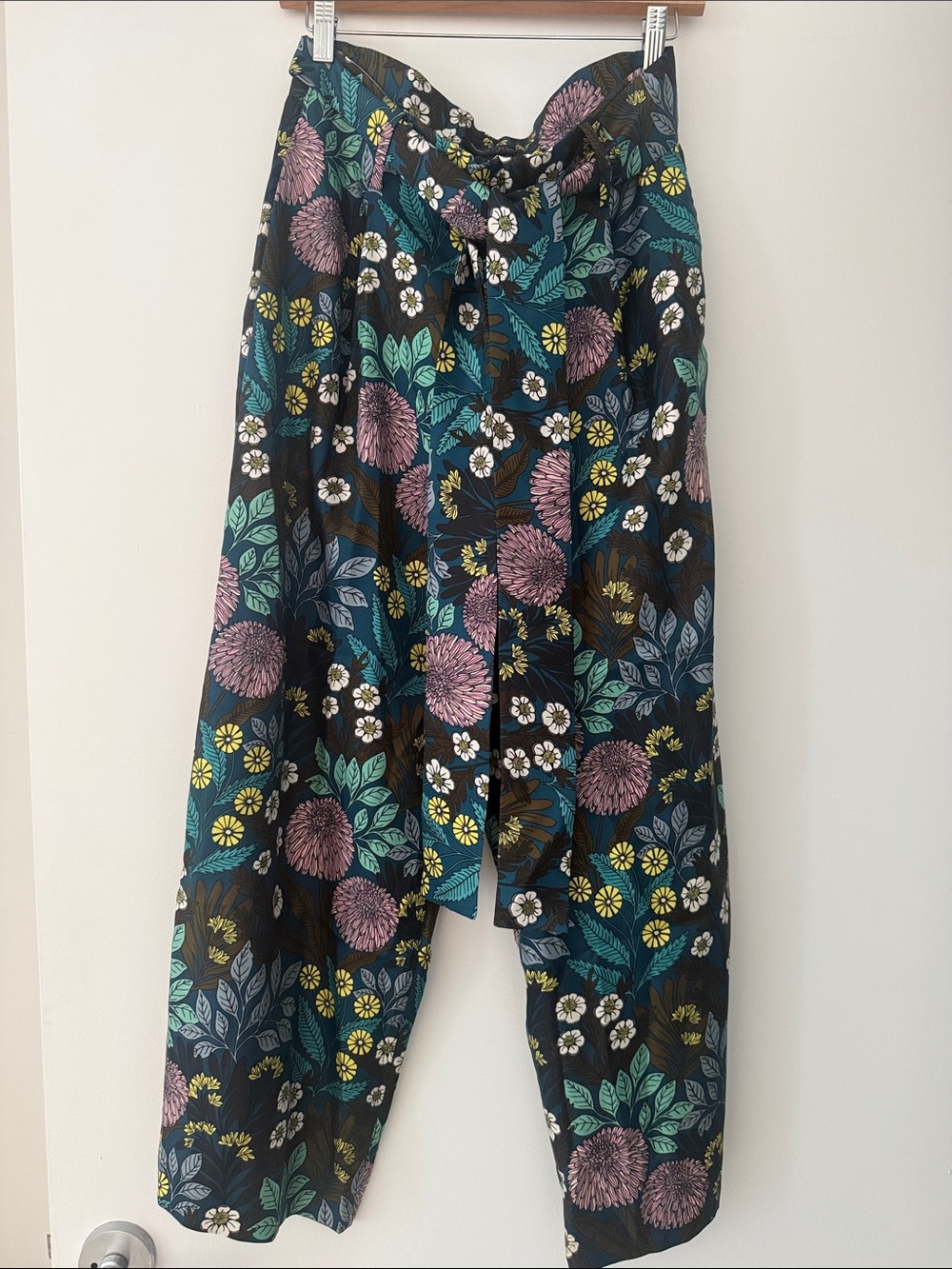 Abigail Borg for JCrew Silk floral pants